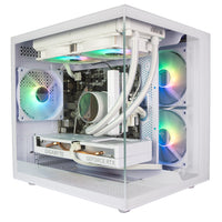 ionz Gaming PC - Desktop Computer, Ryzen 7 5700X, NVIDIA RTX 4060, 16GB RAM 1TB NVMe SSD, 240mm AIO, Windows 11, 500W 80+ PSU, WiFi, KZ-900 v1, White