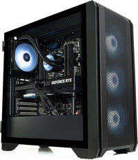 IONZ Gaming PC - Desktop Computer, Ryzen 7 5800X, Nvidia RTX 5070 2X OC, 32GB RAM, 1TB NVMe SSD, 120mm AIO, 650W 80+ PSU, WiFi, Windows 11, Black - GE-336F