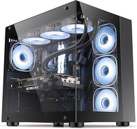 ionz Gaming PC Desktop Computer - AMD Ryzen 5 5700X, NVIDIA RTX 5060 Ti, 16GB DDR4 RAM, 1TB NVMe SSD, 650w 80+ PSU, 120mm AIO, Windows 11 - KZ-ZE, Black