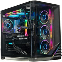 ionz Gaming PC - Ryzen 7 7700X, NVidia RTX 5070 Ti 16GB OC, 32GB DDR5 RAM, 2TB NVMe SSD, 240MM AIO, Windows 11, 750W 80+ PSU - Venus Flow - Black