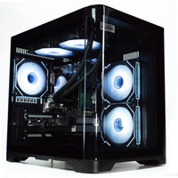 Ionz Gaming PC - Desktop Computer, Intel i5-12400F, Nvidia RTX 4060, 16GB RGB RAM, 1TB NVMe SSD, Windows 11, 500W 80+ PSU, USB WiFi, Flow M, Black