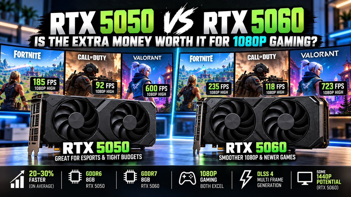 RTX 5050 vs RTX 5060_ Is the Extra Money Worth It for 1080p Gaming