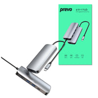 PREVO 501RlaptopDock/port replicator Wired USB 3.2 Gen 1 (3.1 Gen 1) Type-C Silver