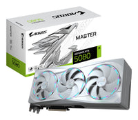 GIGABYTE AORUS GeForce RTX 5080 MASTER ICE 16G Graphics Card - 16GB GDDR7, 256bit, PCI-E 5.0, 2805MHz Core Clock, 3 x DP 2.1a, 1 x HDMI 2.1b, DLSS 4.5, GV-N5080AORUSM ICE-16GD