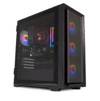 IONZ Gaming PC - Desktop Computer, AMD Ryzen 5 5500 CPU, NVIDIA RTX 5060, 16GB RAM, 500GB NVMe SSD, Windows 11, WiFi, Black - KZ 22