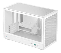 DeepCool CH260 White Micro-ATX Case, High-Airflow Compact PC Case with Tempered Glass Panel, USB-C Port, Supports 360mm Radiator, ATX PSU, Black