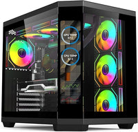 Ionz Gaming Desktop PC, Ryzen 7 7700X, Nvidia RTX 5070 Ti, 32GB RAM, 2TB NVMe SSD, Cooler, Windows 11, 750W 80+ PSU, Apex Vision - Black
