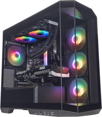 IONZ Gaming PC - MSI PBM, Ryzen 5 7600X, Nvidia RTX 5070 Ti OC, 32GB DDR5 RAM, 1TB NVMe SSD, 360mm AIO, Windows 11, 750W 80+ PSU MSI MAG PANO M100R PZ - Black