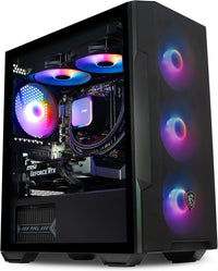 IONZ Gaming PC - MSI PBM Ryzen 7 5800X, Nvidia RTX 5070 2X OC 12GB, 32GB RAM, 1TB NVMe SSD, 240mm AIO, 650W 80+ PSU, WiFi, Windows 11, MSI M100R Forge, Black
