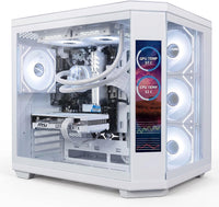 IONZ Gaming Desktop PC, Ryzen 7 9800X3D, Nvidia RTX 5070 12GB OC, 16GB DDR5 RAM, 1TB NVMe SSD, 240MM AIO, Windows 11, 850W 80+ PSU - APEX Vision-White