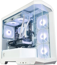 IONZ Gaming PC - MSI PBM, Ryzen 5 7600X, Nvidia RTX 5070 Ti OC, 32GB DDR5 RAM, 1TB NVMe SSD, 240mm AIO, Windows 11, 750W 80+ PSU MSI MAG PANO M100R PZ - White