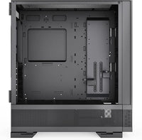 IONZ PC Gaming Black Case Mid Tower ATX, E-ATX - KZ-V Dark Aether Series, Tempered Glass, 0.8MM SPCC, Maximum Access to Components Includes 2 x 140mm and 1 120mm ARGB Fans 10 Port Fan Controller