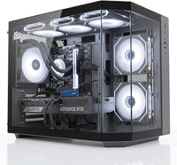 IONZ Gaming PC - Desktop Computer, Ryzen 7 5800X, NVIDIA RTX 5060Ti, 16GB RAM, 1TB NVMe SSD, 120mm AIO Cooling, 600W 80+ PSU, WiFi, Windows 11, Apex - Black