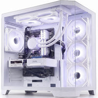 IONZ Gaming Desktop PC, Ryzen 7 9800X3D, Nvidia RTX 5070 Ti 16GB OC, 32GB DDR5 RAM, 1TB NVMe SSD, 240MM AIO, Windows 11, 850W 80+ PSU - White DS360