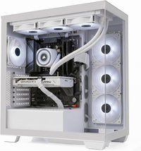 IONZ Gaming PC- Corsair 3500X Gaming PC - Ryzen 7 5800X, NVIDIA RTX 5060 Ti, 16GB Vengeance DDR4 RAM, 360mm Nautilus AIO, 1TB NVMe SSD, 750W CX750 80+ PSU, WiFi, Windows 11 - White