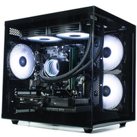 IONZ Gaming PC - Desktop Computer, Intel i5-12400F, Nvidia RTX 4060, 16GB RAM, 1TB NVMe SSD, 240MM AIO Liquid Cooler, 500W 80+ PSU, WIFI, Windows 11, Black - KZ900