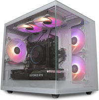 IONZ Gaming Desktop PC, Intel i5-12400F CPU, RTX 4060 GPU, 16GB RAM, 500W 80+ PSU, 1TB SSD, Windows 11, White - KZ-900