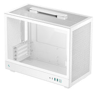 DeepCool CH160 PLUS Micro-ATX Mini Tower PC Case, Tempered Glass, Mesh Airflow Design, 240mm Radiator Support, USB-C & USB 3.0 Front I/O, GPU up to 342mm, White
