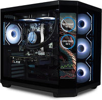 IONZ Gaming PC - Desktop Computer, Ryzen 7 5700X, Radeon RX 9060 XT OC-16GB, 16GB RAM, 1TB NVMe SSD, 240mm AIO, Windows 11, 650W 80+ PSU, USB WiFi, Apex Mini, Black