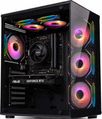 IONZ Gaming PC - Desktop Computer, Intel i5-12400F, GeForce RTX 5060, 16GB RGB RAM, 1TB NVMe SSD, 500W 80+ PSU - WIFI, Windows 11, KZ-900, Black
