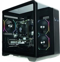 IONZ Gaming PC, AMD Ryzen 5 5500, Nvidia RTX 3050, 16GB RAM, 1TB NVMe SSD, Windows 11, 500W 80+ PSU, WiFi, Black - Curve