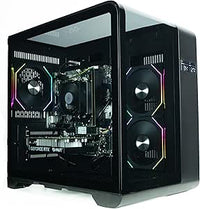 IONZ Gaming PC - Desktop Computer, Ryzen 5 5600X, NVIDIA RTX 5060,16GB RAM 1TB SSD, Windows 11, 650W 80+ PSU, WiFi, Black - Curve