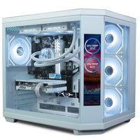IONZ Gaming PC - Desktop Computer, Intel i5-12400F, Nvidia RTX 4060, 16GB RGB RAM, 1TB NVMe SSD - 240MM AIO, 500W 80+ PSU - WIFI, Windows 11, White - Apex Vision