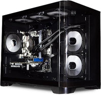 IONZ Gaming PC - Desktop Computer, Ryzen 7 5700X, NVIDIA RTX 4060, 16GB RAM, 1TB NVMe SSD, 240mm AIO, Windows 11, 500W 80+ PSU, WiFi, Black - Flow