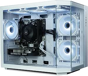 IONZ Gaming PC, AMD Ryzen 5 5500, RTX 3050 6GB Graphics Card, 16GB RAM, 1TB SSD, Windows 11, 500W 80+ PSU, WiFi, White - Apex