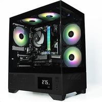 IONZ Gaming PC, AMD Ryzen 5 5500, RTX 3050 6GB Graphics Card, 16GB RAM, 500GB SSD, Windows 11, 500W 80+ PSU, WiFi, Black - Aether Vision Mini