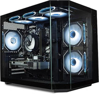IONZ Gaming PC, AMD Ryzen 5 5500, RTX 3050 6GB Graphics Card, 16GB RAM, 1TB SSD, Windows 11, 500W 80+ PSU, WiFi, Black - Apex