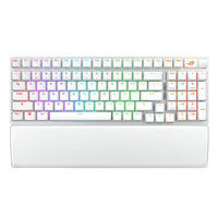 Asus ROG STRIX SCOPE II 96 Wireless Mechanical RGB Gaming Keyboard, 96% Layout, Streamer Hotkeys, Multifunction Controls, Sound-Dampening, White