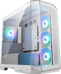 IONZ Gaming PC - MSI PBM, Ryzen 7 9800X3D, GeForce RTX 5080, 32 GB DDR5 RAM, 2 TB NVMe SSD, 360mm AIO, Windows 11, 850W 80+ PSU - MSI MAG PANO M100R PZ - White
