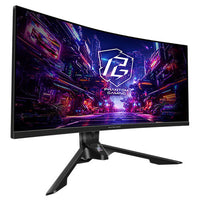 Asrock 34" WQHD Curved Gaming Monitor (PG34QRT3A), 3440 x 1440, 1ms, 2 HDMI, 2 DP, 180Hz, Mini-OLED, Tilt/Swivel/Height Adjust., RGB, VESA