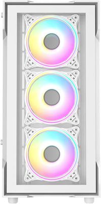 IONZ Gaming PC - Desktop Computer, Intel i5-12400F, GeForce RTX 5060, 16GB RAM, 1TB NVMe SSD, Windows 11, 600W 80+ PSU, LED Display, USB WiFi, Tornado, White