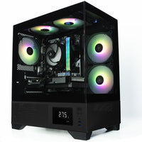IONZ Gaming PC - Desktop Computer, Intel i5-12400F, Nvidia RTX 4060, 16GB RGB RAM, 1TB NVMe SSD, Windows 11, 500W 80+ PSU, LED Display, USB WiFi, Black - Aether Vision