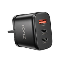 IONZ 65W GaN Charger | 2 x USB-C + USB-A | UK Plug