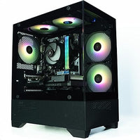 IONZ Gaming PC, AMD Ryzen 5 5500, RTX 3050 6GB Graphics Card, 16GB RAM, 500GB SSD, Windows 11, 500W 80+ PSU, WiFi, Black- Aether Mini