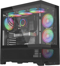 IONZ KZ-VF Ultra Aether PC Gaming Case, Full Tower ATX High Airflow, Tempered Glass, Front I/O USB Type-C, Black