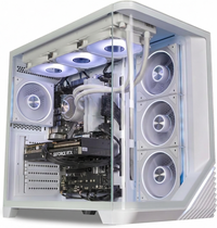 IONZ Liquid Cool Gaming PC - Ryzen 9 9800X3D 8-Core, GeForce RTX 5090 32 GB, 32 GB DDR5 RAM, 1TB NVMe SSD, Windows 11, 1200W Gold PSU, Venus Flow - White (Copy)