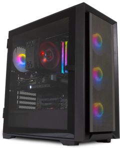 ionz Gaming PC - Desktop Computer, Intel i5-12400F, Nvidia RTX 4060, 16GB RGB RAM, 1TB NVMe SSD, 120mm Air Cooler, 500W 80+ PSU - WIFI, Windows 11, Black - KZ22