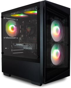 ionz Gaming PC Desktop Computer, Intel i5-11400F CPU, RTX3060 GPU, 16GB RAM, 1TB SSD, 500W 80+ PSU, Windows 11, Black G1 Chassis