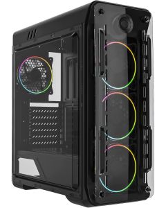 GameMax Optical Mid-Tower ATX ARGB PC Gaming Case, Acrylic Side Panels | Black