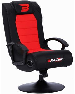 BraZen Stag 2.1 Bluetooth Surround Sound Gaming Chairs for Kids Red