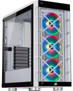 Corsair iCUE 465X RGB Tempered Glass Mid-Tower ATX Smart Case White