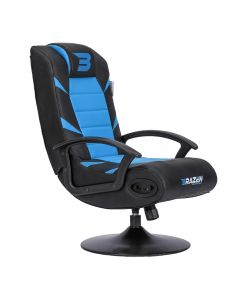  BraZen Pride 2.1 Gaming Chair for Kids with Foldable Seat Bluetooth Speaker Blue