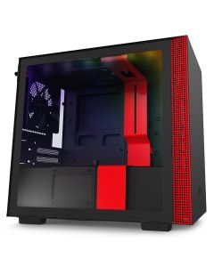 NZXT H210i Mini-ITX Case with Lighting and Fan control - Black/Red