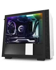 NZXT H210i Mini-ITX Case with Lighting and Fan control - White/Black