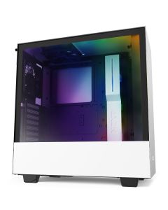 NZXT H510i Compact Mid-Tower with Lighting + Fan Control - White/Black