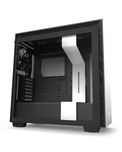 NZXT H710 Mid-Tower Case with Tempered Glass - White/Black